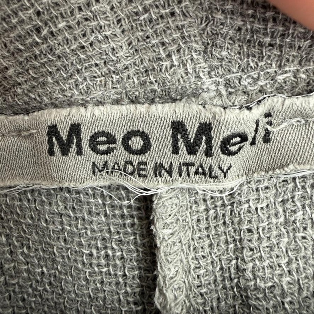 Meo Meli Pants Womens M Gray Harem Linen Cotton Elastic Waist Pockets Relaxed - Picture 3 of 9